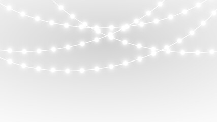 Bright Party Lights on Blue and White Garland