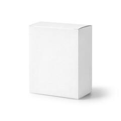 An image of a white Paper Box isolated on a white background