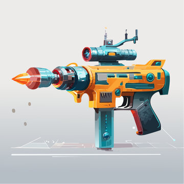 Sci-fi raygun with targeting scope