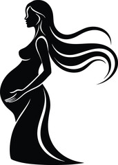pregnant woman silhouette