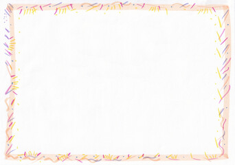 Cute pop frame illustration for celebrations and invitations