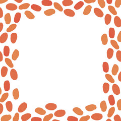A stylish frame with orange watercolor stains. A frame template for cards, scrapbooking, and crafts.