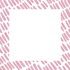A stylish frame with pink watercolor stripes. A frame template for cards, scrapbooking, and crafts.