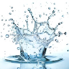 the splash of water forming a beautiful crown