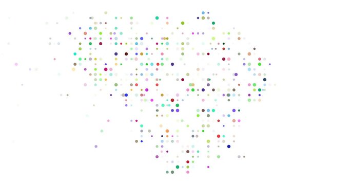 Animated Data Particles Form the Silhouette of Lithuania