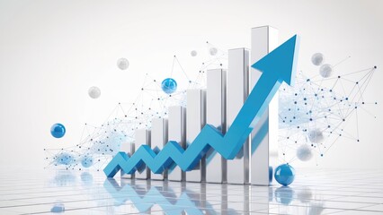 Visualize growth and success with this modern business chart illustrating positive trends and financial gains