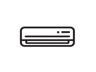 Air Conditioner icon 2D vector line art in a clean minimalist style for cooling