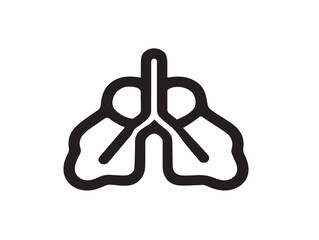 Allergies icon 2D vector line art in a clean minimalist style for reaction