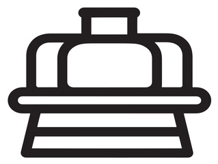 Amenities icon 2D vector line art in a clean minimalist style for facilities