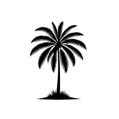 Tropical Paradise Palm Tree Vector Illustration