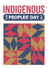 Fototapeta premium Indigenous Peoples' Day. Native American Day. American Indian culture. Heritage Month. Celebrate annual in United States. Tradition pattern. Poster, card, banner and background. Vector illustration