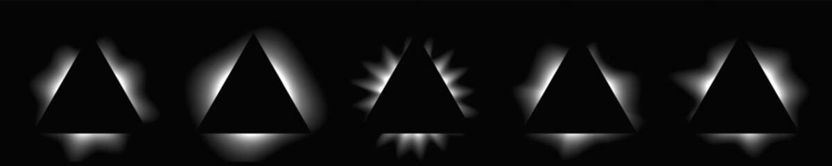 Set of triangle illuminate light frames
