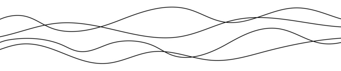 Thin curved wavy lines