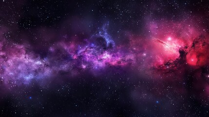 A vibrant depiction of a cosmic scene filled with colorful nebulae and stars, illustrating the beauty of the universe.