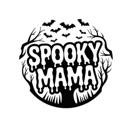 Black and White Halloween Silhouette Vector Set