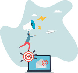 Email marketing, subscribe newsletter or sending online promotion to drive customer to website, communication and advertise .about a man and his life.