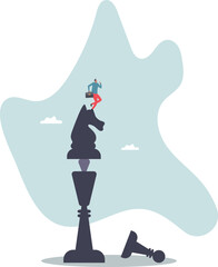 Strategic thinking to win business competition, marketing strategy or planning to make decisions, challenge or problem solving .about a man and his life.