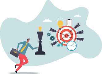 Strategic planning, tactic or strategy to win business competition, marketing analysis or challenge to achieve target,about a man and his life.