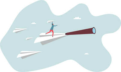 Business vision to see opportunity or strategy, discovery or visionary to look forward .about a man and his life.
