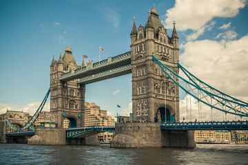 Obraz premium Tower Bridge and the River Thames in London, United Kingdom.