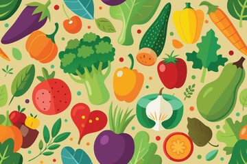 Vector illustration of a vegetable background