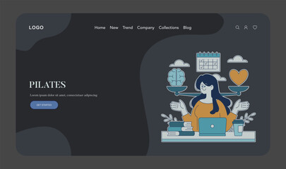 Multitasking Woman with Icons Vector Illustration