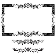 Vintage pattern rectangular frame