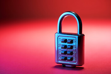 Lock padlock with number security code