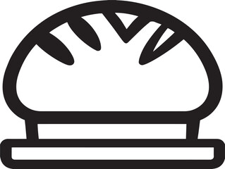 Bakery icon 2D vector line art in a clean minimalist style for baking