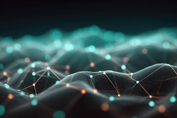 Abstract digital grid representing data transmission and modern technology background.