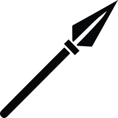 knight's lance weapon silhouette vector icon