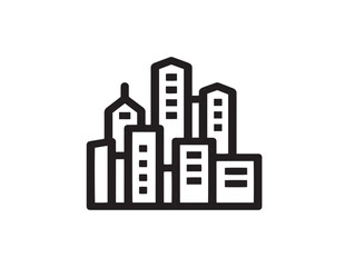 Fototapeta premium City Element icon 2D vector line art in a clean minimalist urban style