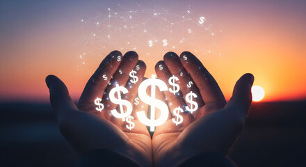 Global Financial Network and Investment Opportunity Concept