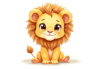 Cute baby lion fluffy mane adorable