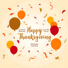 Thanksgiving Greeting with Autumn Leaves, Candles, and Inspirational Quote