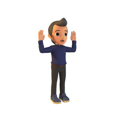 Shocking Man 3D Illustration