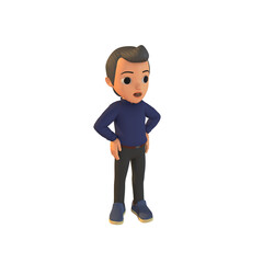 Man Standing 3D Illustration