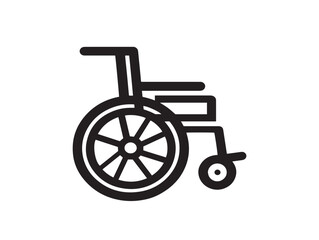 Disabled icon 2D vector line art in a clean minimalist style