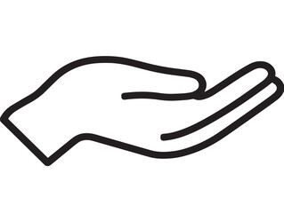 Donation icon 2D vector line art for support and fundraising causes