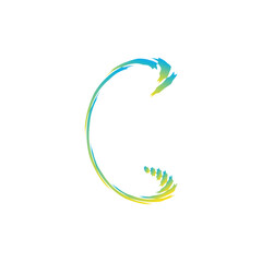 Dynamic Circular Flame – Abstract Motion in Blue, Green, and Yellow