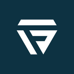 Letter FG GF Negative Space Monogram Logo