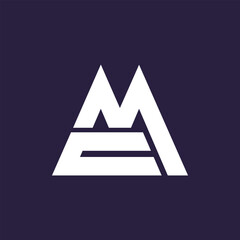Letter CM Unique Modern Shape Monogram Logo