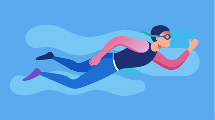 A fitness enthusiast swimming using a waterproof wearable device that monitors lap count stroke efficiency and personal best times.