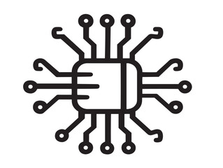 Electronics icon 2D vector line art for modern tech and appliances