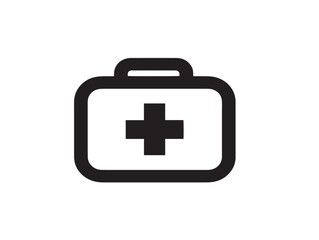 Emergency icon 2D vector line art in a clean minimalist modern style