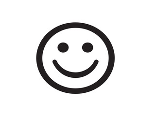 Emoji and Emoticons icon 2D vector line art in a clean minimalist style