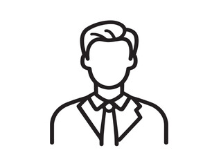 Entrepreneur icon 2D vector line art for startup business and innovation