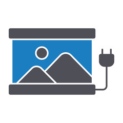 Heating panel Vector icon which can easily modify or edit