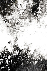 Expressive abstract paint lines and splatters in black ink and paints red black grungy distressed background