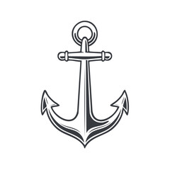 Detailed Anchor Illustration, Nautical Sea Vessel Equipment, Maritime Anchor